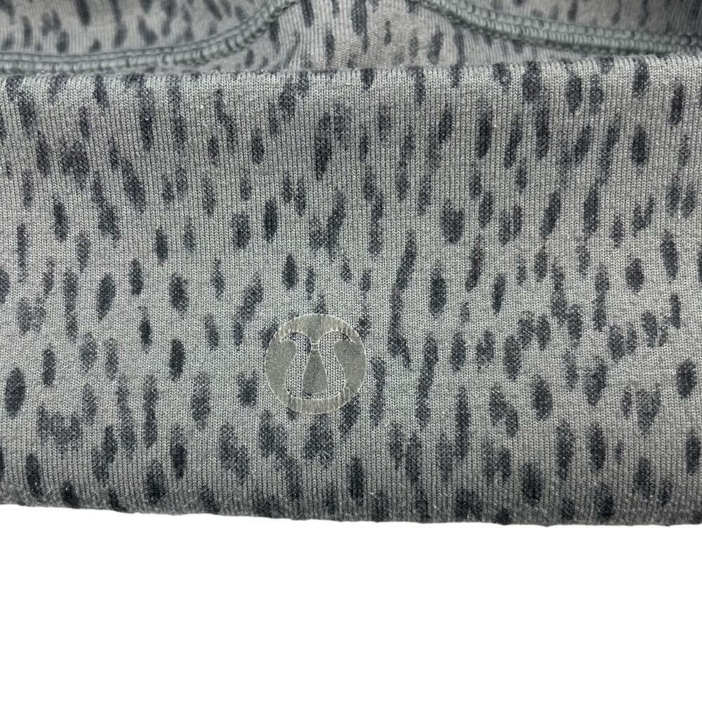 LULULEMON Wunder Under Crop II Luon Roll Down Sz 4 Dottie Dash Slate Black - Picture 11 of 11